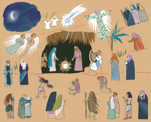 plansza z postaciami